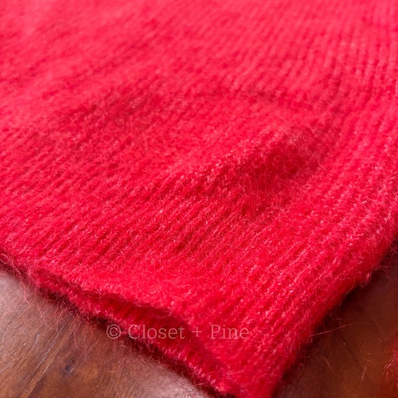 Sezane Trudy Jumper Red Size Medium Pullover Sweater Button Neck - Picture 9 of 12